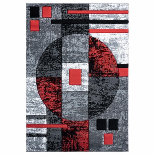 United Weavers of America 2050 10130 24 1 ft. 10 in. x 2 ft. 8 in. Bristol Epsilon Red Rectan Perspective: front