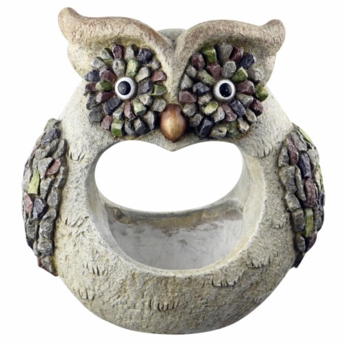 Red Carpet Studios 21051 3D Owl Planter - 12.3 x 7.09 x 12.80 in. Perspective: front