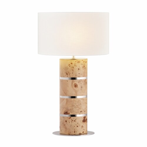 White Marble And Natural Wood Block Table Or Desk Lamp White Marble And Natural Wood Block Table Or Desk Lamp