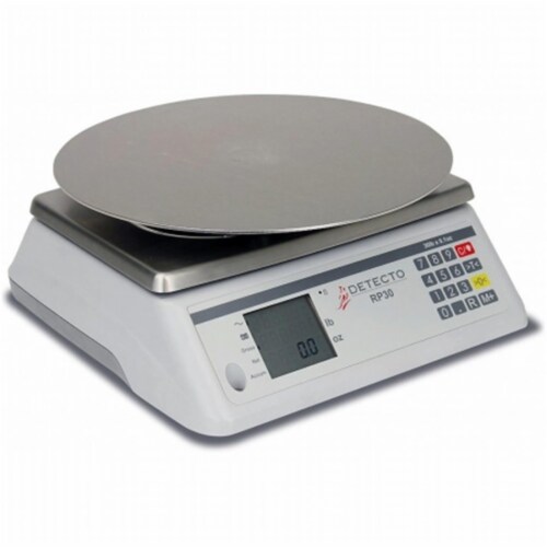 CardinalScales RP30R Round Digital Ingredient Scale with Round Platter- 13 in. Perspective: front