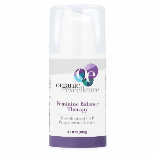 Organic Excellence Feminine Balance Therapy Bio-Identical USP Progesterone Cream - 3.3 Perspective: front