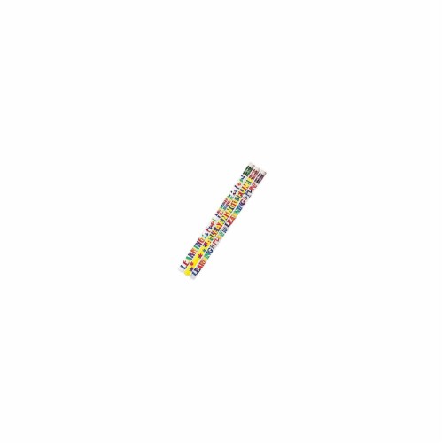 Musgrave Pencil Company Musgrave Learning Is Fun Motivational Pencils Pack of 12 (MUS1527D) Perspective: front