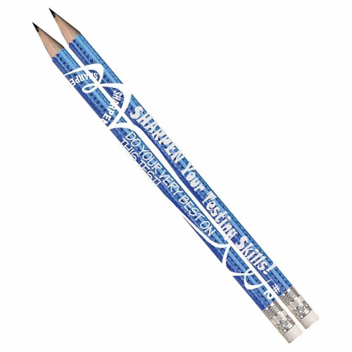 Musgrave Pencil Company Sharpen Your Testing Skills Motivational Pencils MUS2458D Perspective: front