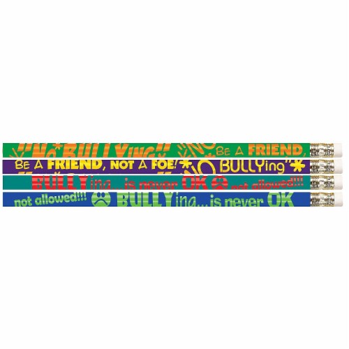 Musgrave Pencil Company Musgrave No Bullying Motivational Pencils Pack of 12 (MUS2508D) Perspective: front