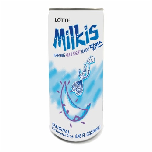 Lotte Milkis Original Milk & Yogurt Flavor Carbonated Drink Perspective: front