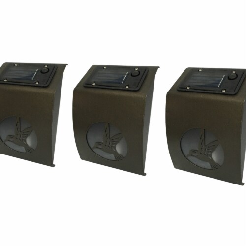 Winsome House Hummingbird Solar Wall Lights - Set of 3 Perspective: front