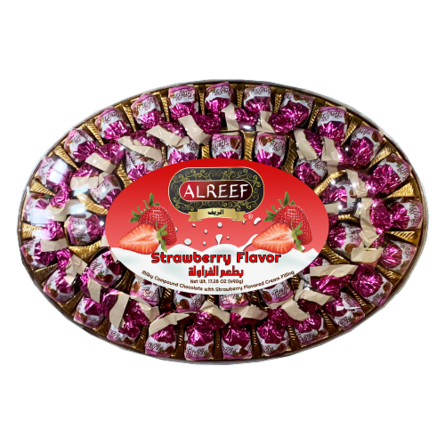 Alreef Strawberry Cream Filled Chocolates Perspective: front