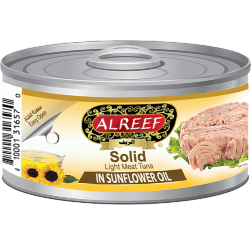 Alreef® Solid Light Meat Tuna in Sunflower Oil Perspective: front