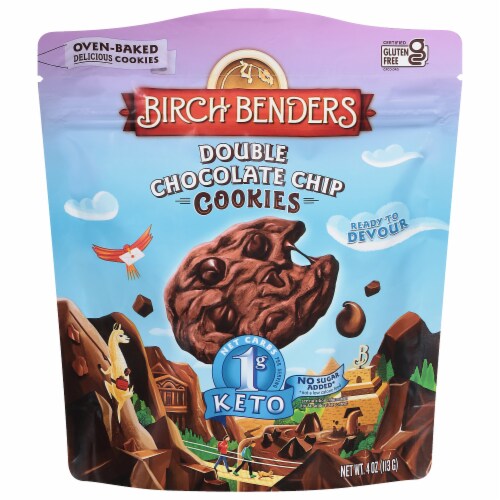 Birch Benders® Keto Double Chocolate Chip Cookies Perspective: front