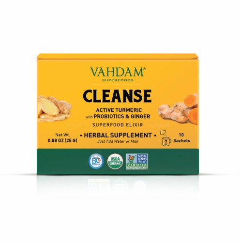 Vahdam Tea Cleanse Elixir Herbal Supplement, 10 ct City Market