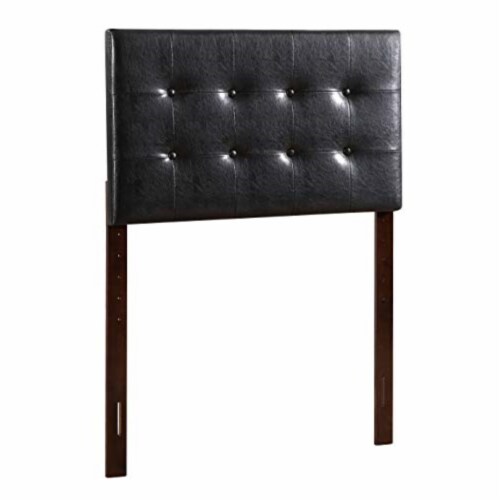 Glory Furniture Super Nova Faux Leather Upholstered Twin Headboard in Black Perspective: front
