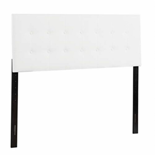 Glory Furniture Super Nova Faux Leather Upholstered Full Headboard in White Perspective: front