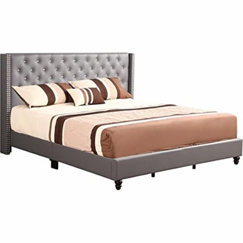 Glory Furniture Julie G1912 Kb Up King Upholstered Bed Light Grey 1 Kroger