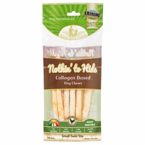 Fieldcrest Farms Nothin' to Hide® Chicken Flavor Small Twist Stix Dog Chews Perspective: front