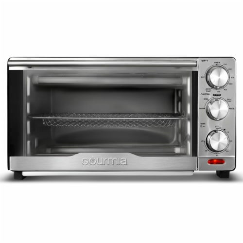 Gourmia Stainless Steel Toaster Oven Air Fryer Perspective: front