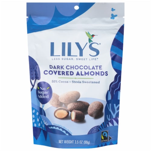 Lily's® Dark Chocolate Covered Almonds Perspective: front