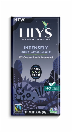 Lily's 92% Intensely Dark Chocolate Bar Perspective: front