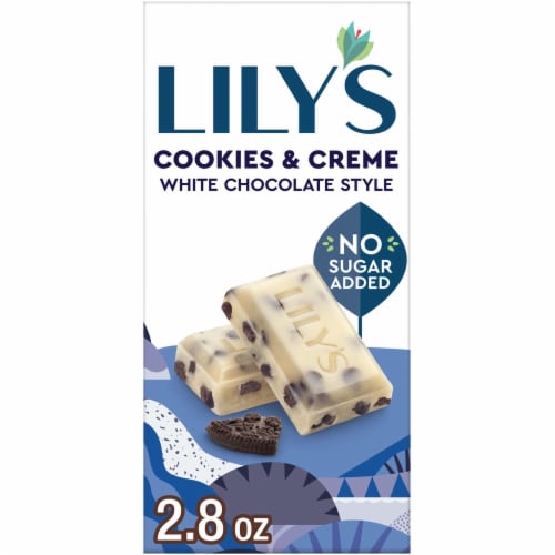 LILY’S Cookies and Crème White Chocolate Style No Sugar Added Sweets Bar