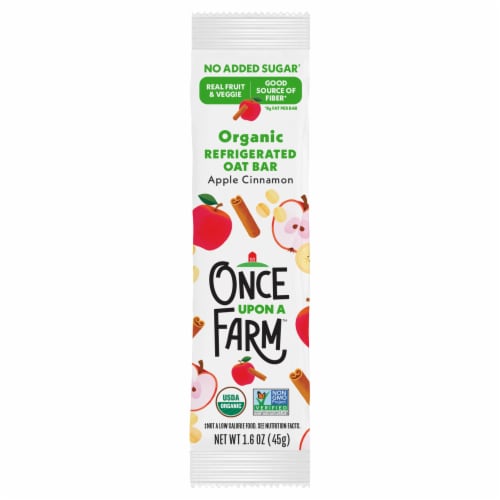 Once Upon a Farm™ Organic Apple Cinnamon Refrigerated Oat Kids Bar Perspective: front
