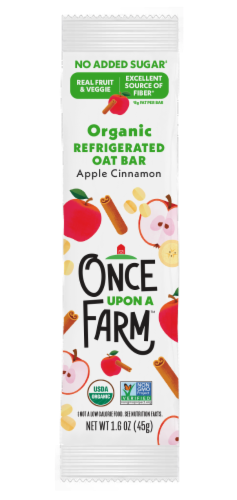 Once Upon a Farm™ Organic Apple Cinnamon Refrigerated Oat Kids Bar Perspective: front