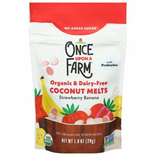 Once Upon a Farm™ Strawberry Banana Coconut Melts Perspective: front