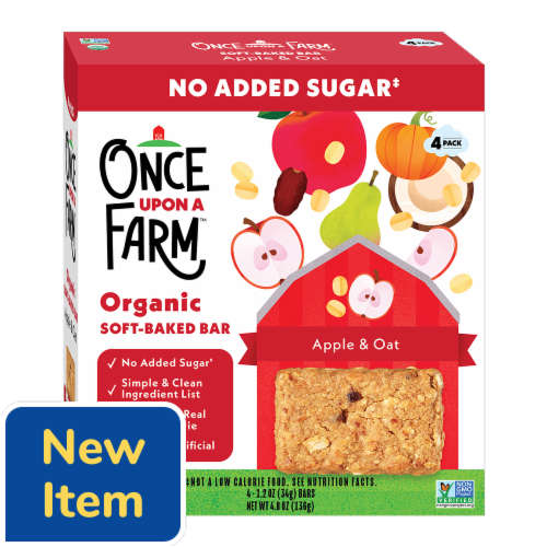 Once Upon a Farm™ Apple & Oat Soft-Baked Bars Perspective: front