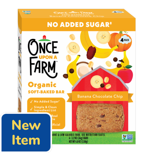 Once Upon a Farm™ Banana Chocolate Chip Soft-Baked Bars Perspective: front