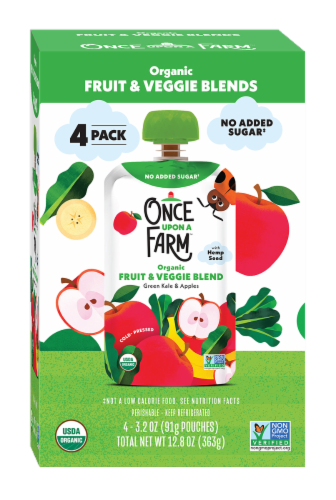 Once Upon A Farm Green Kale & Apple™ Pouch Perspective: front