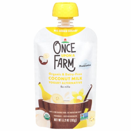 Once Upon a Farm™ Ba-nilla Coconut Milk Yogurt Alternative Pouch Perspective: front
