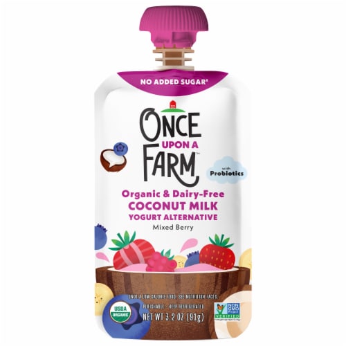 Once Upon a Farm™ Mixed Berry Coconut Milk Yogurt Alternative Pouch Perspective: front