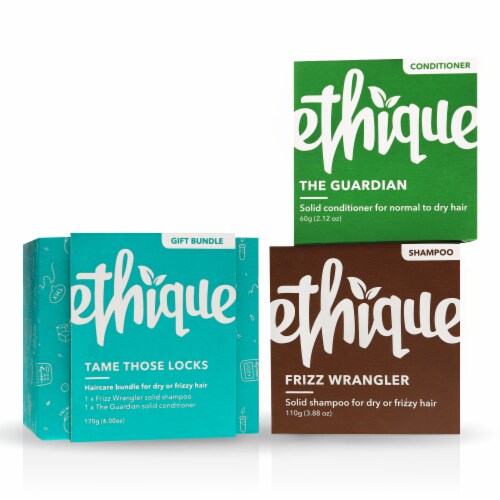 Ethique Shampoo & Conditioner Bar Gift Set, Tame Those Locks (Frizz Wrangler  + The Guardian), 1 - Ralphs