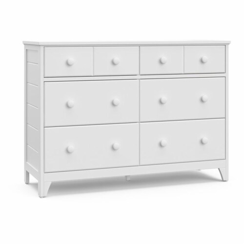 Storkcraft Moss 6 Drawer Double Dresser in White, 1 - Kroger