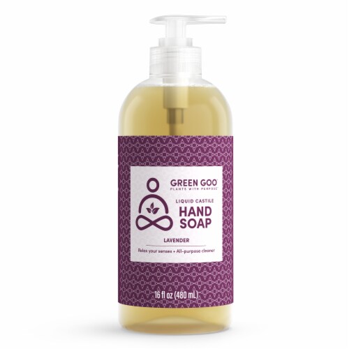 Green Goo Liquid Castile Lavender Hand Soap Perspective: front