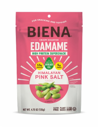 Biena® Himalayan Pink Salt Roasted Edamame Perspective: front