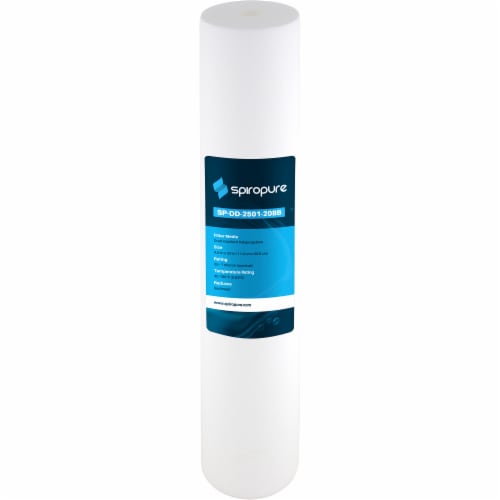 SpiroPure 20 x 4.5 Dual Gradient Polypropylene Water Filter, 1 Micron (6 Pack) Perspective: front