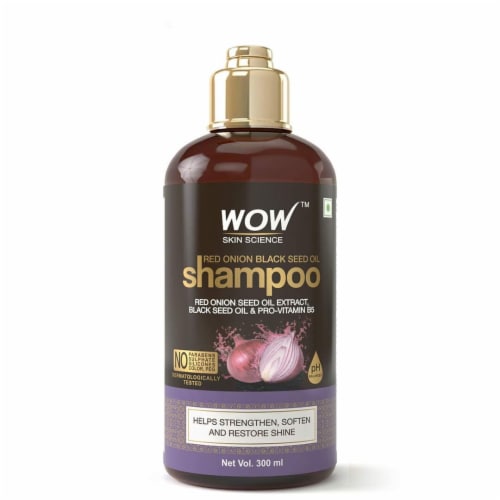 WOW Skin Science™ Red Onion Black Seed Oil Shampoo Perspective: front