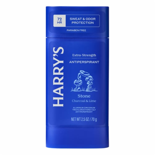 Harry's Stone Charcoal & Lime Men's Extra-Strength Antiperspirant Stick Perspective: front