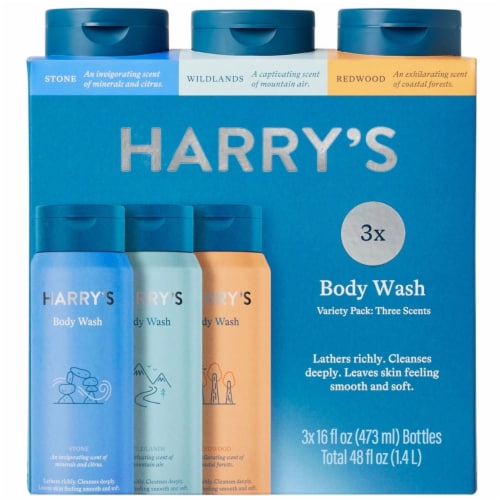 Harry's Body Wash, Variety Pack, 16 Fluid Ounce (Pack of 3), 1 unit