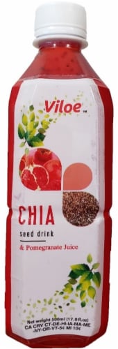 Viloe™ Chia Seed Drink & Pomegranate Juice Perspective: front
