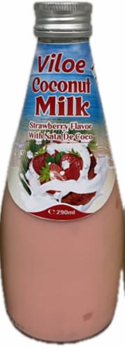 Viloe Coconut Milk Strawberry Flavor With Nata De Coco Perspective: front
