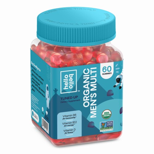 Hello Bello Organic Men's Multi Vitamin Gummies Perspective: front