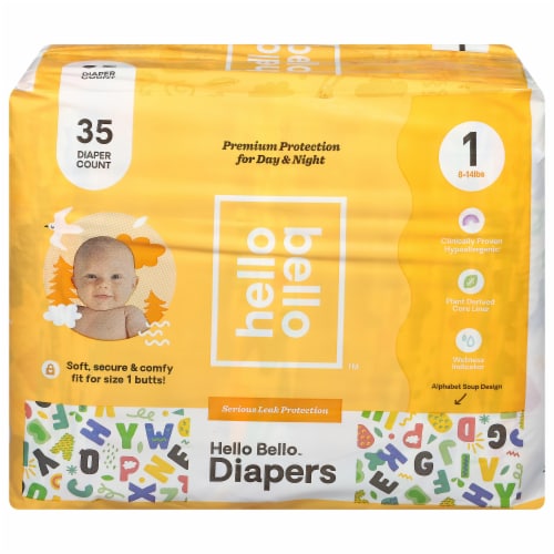 4 Comforts For Baby Diapers Size 6 over 35+ lb Bumble Bee Print Kroger