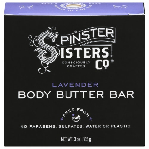 Spinster Sisters Co.® Lavender Body Butter Bar Perspective: front