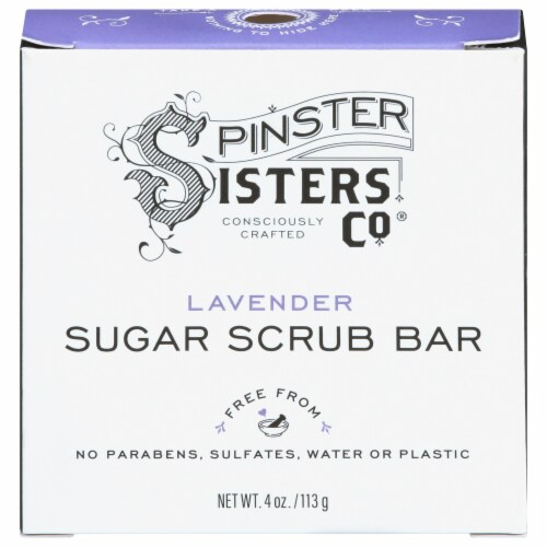 Spinster Sisters Co.® Lavender Sugar Scrub Bar Perspective: front