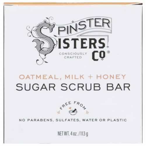 Spinster Sisters Co.® Oatmeal Milk & Honey Sugar Scrub Bar Perspective: front
