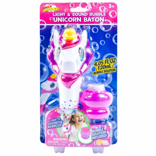 Maxx Bubbles Light & Sound Bubble Unicorn Baton Perspective: front
