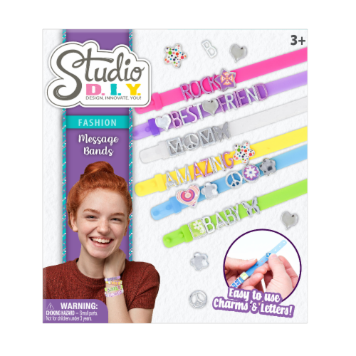 Sunny Days Studio DIY Message Bands Charm Bracelet Activity Set Perspective: front