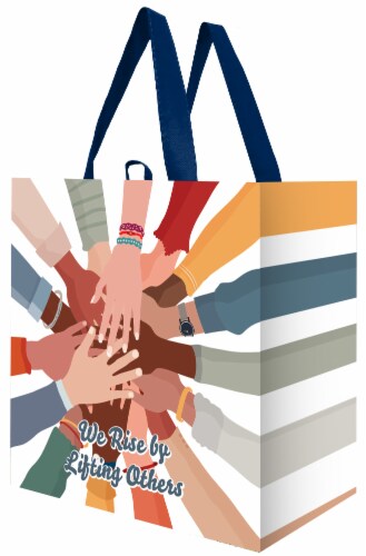 Earthwise Rise By Lifting Others Reusable Tote Bag Perspective: front