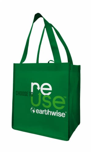 Earthwise® Choose to Reuse™ Reusable Tote Bag - Green Perspective: front