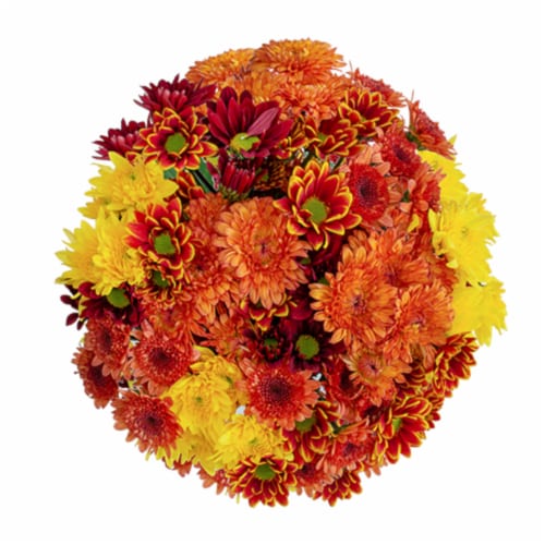 Fall Poms Bouquet Perspective: front